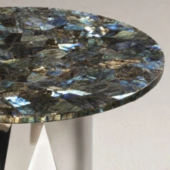 Buonanotte Round Labradorite & Chromed Side Table 8 Buonanotte Round Labradorite & Chromed Side Table -Slide Sales vkrcxlem0p6bz56z2b43mgtv36bz