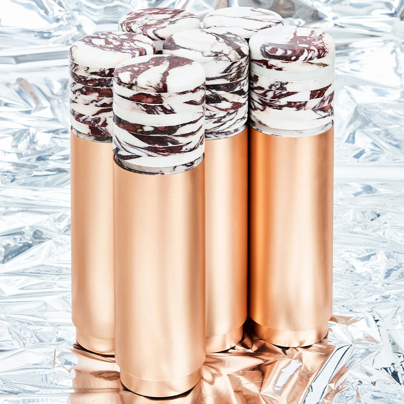 Marble 6-piece Modular Side Table 6 Marble 6-piece Modular Side Table - Image 4