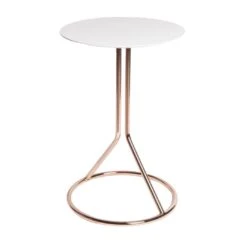 Twist White Side Table