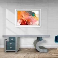 Scriba Azure & Gray Desk -Slide Sales x9upgwi4fyrc7zcey2orcsts5w9r