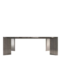 Piero Emperador Gray Marble Top Coffee Table